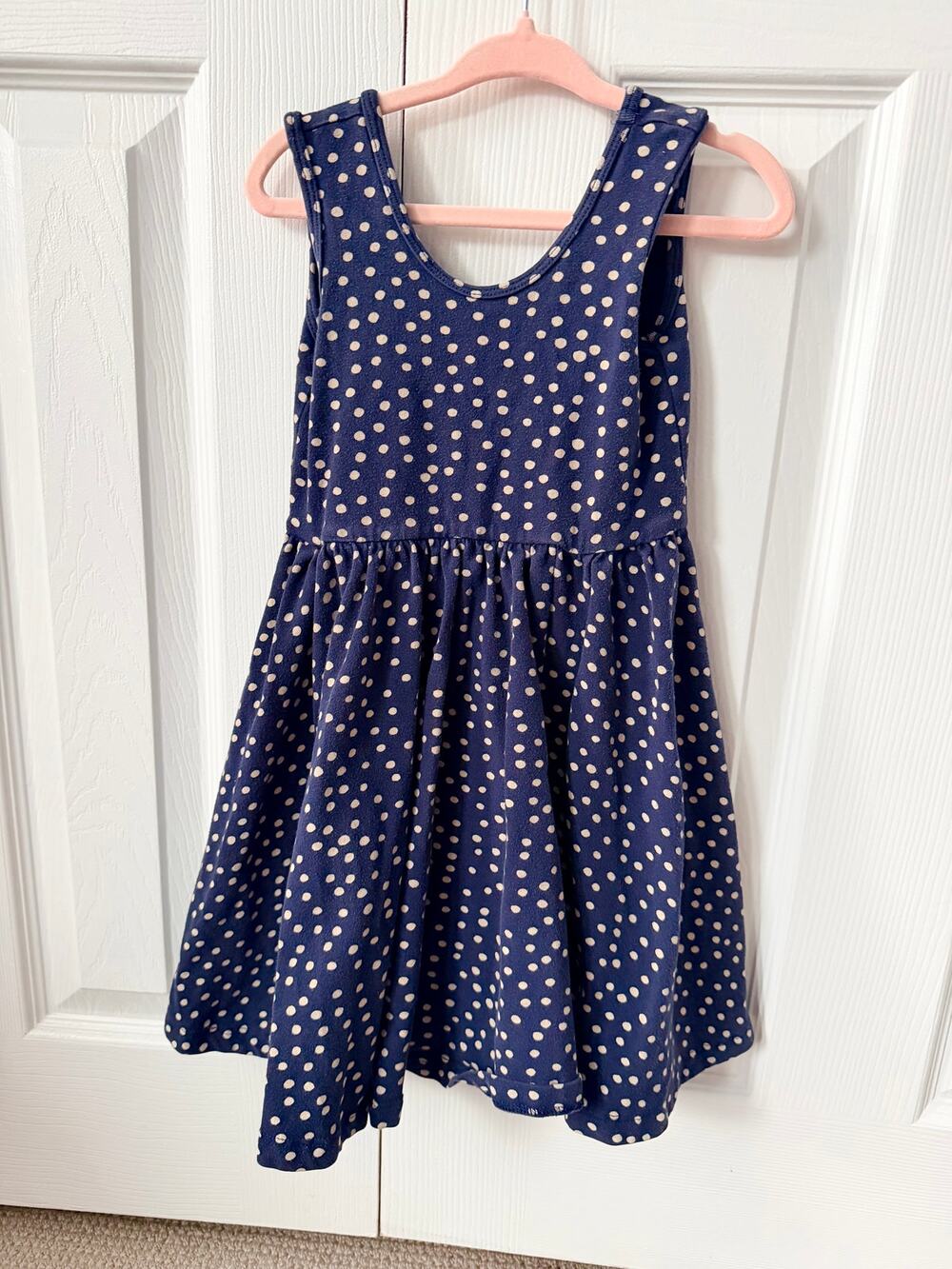 Alice + Ames Girls Navy Polka Dot Twirl Dress Size 4T